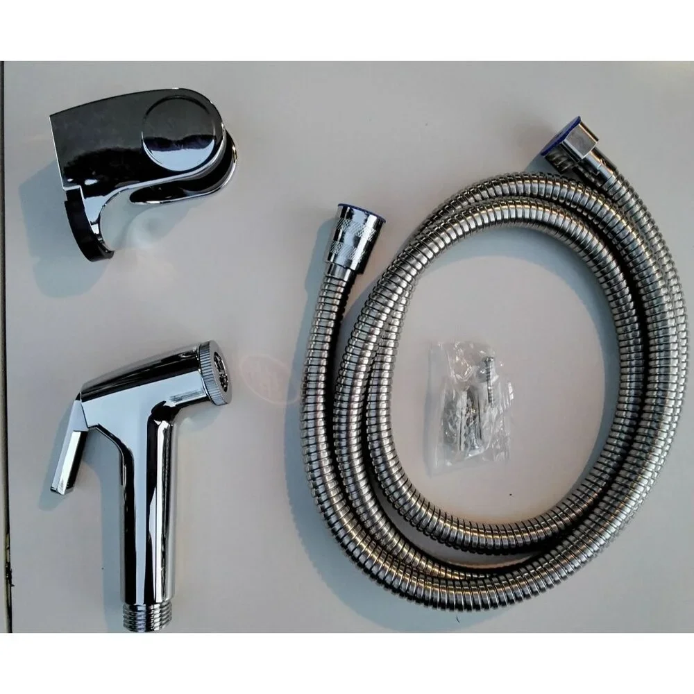 Stainless Steel Handheld Bidet Sprayer Kit With Hose & Wall Mount